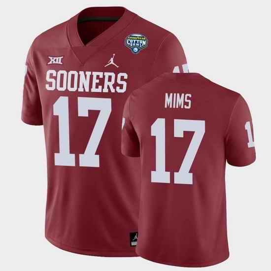 Men Oklahoma Sooners Marvin Mims 2020 Cotton Bowl Game Crimson Jersey